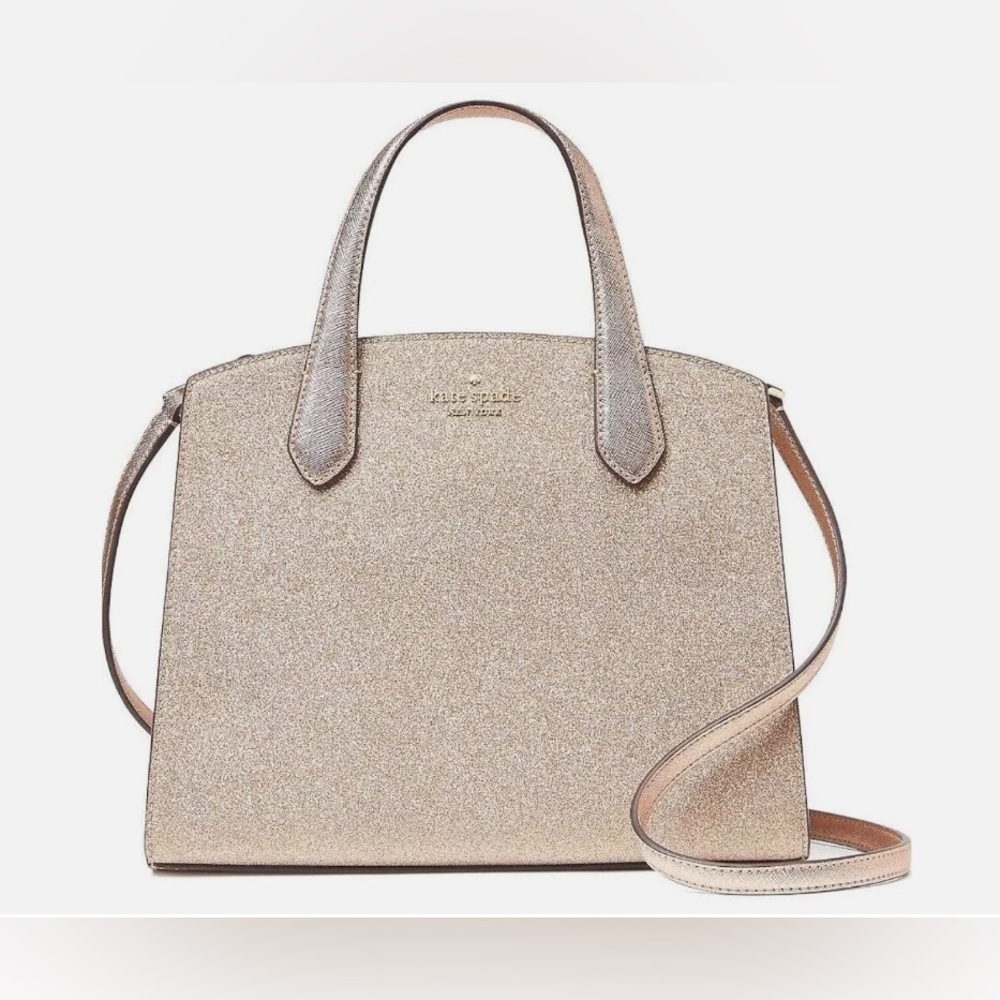 Kate Spade New York Glitter Tinsel Satchel in Pink - Like New R$329